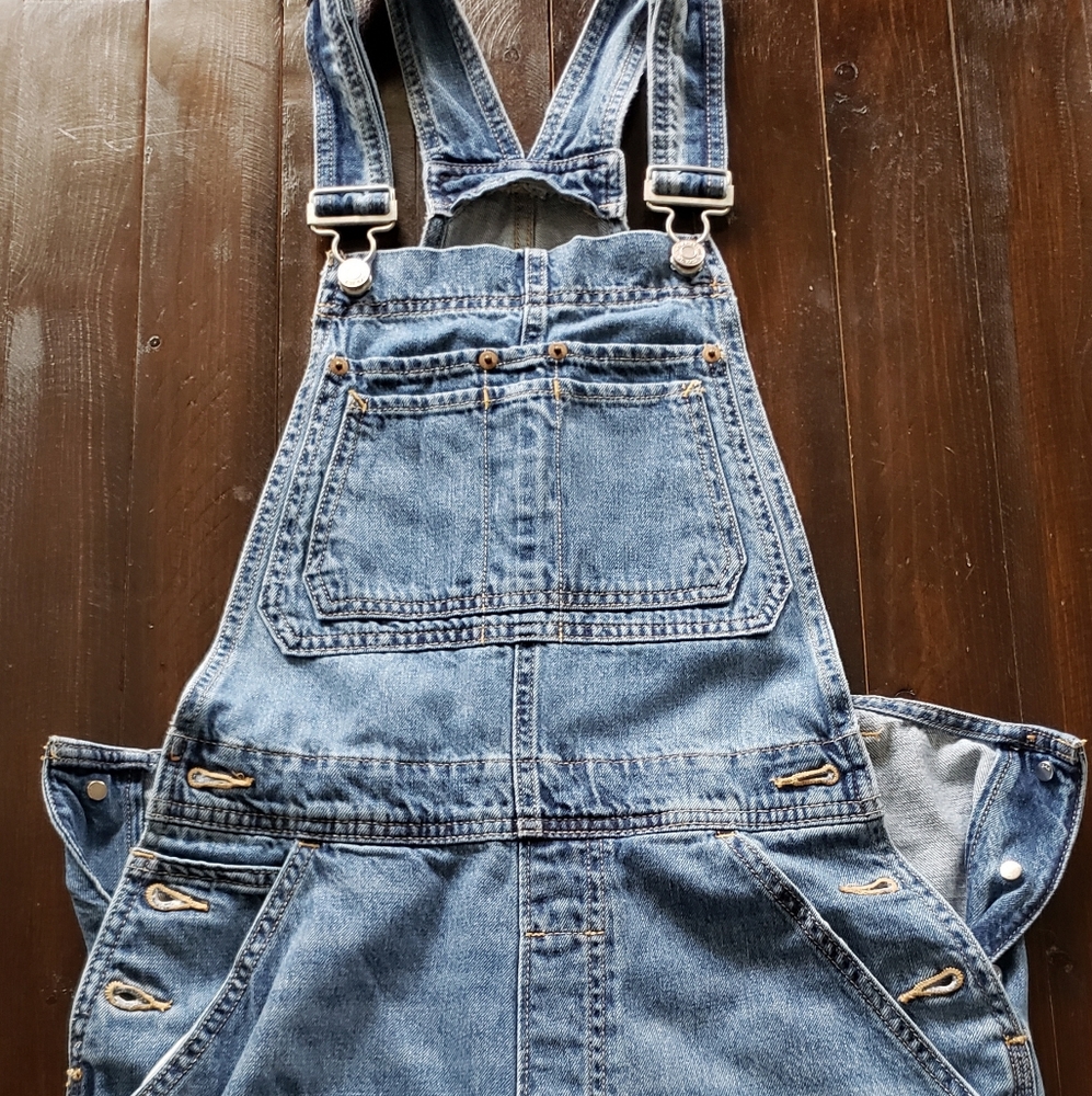 Women's Cropped Denim Overalls